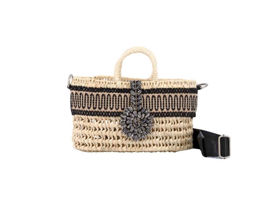 Bolso de palma con bandolera CHANEL           
